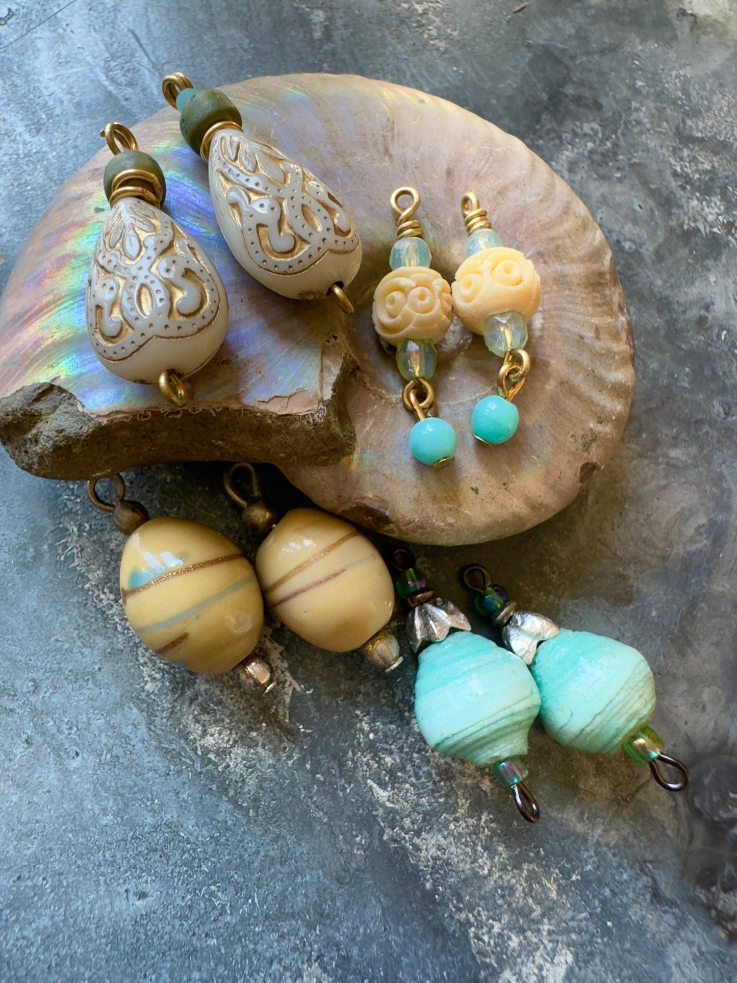 Baubles Below - 4 Pair Vintage Bead Stack Kit - Vintaj Idaho Design - 8/20/2025 - Vintaj Live Shop ID