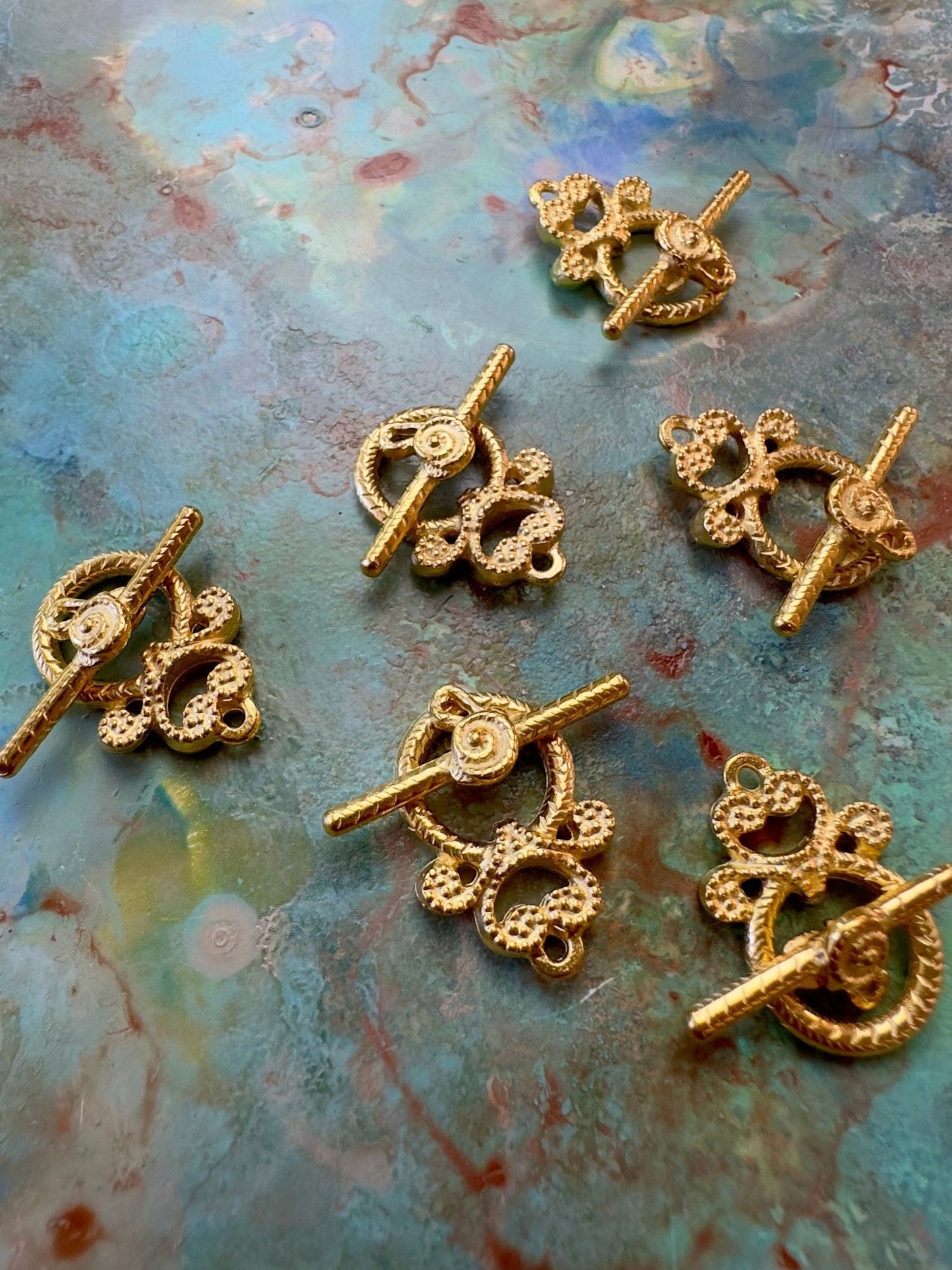 BULK UP - 10k GP Toggle Clasp 12 Pcs 6 Sets - Vintaj - 8/21 - Vintaj Live Shop ID