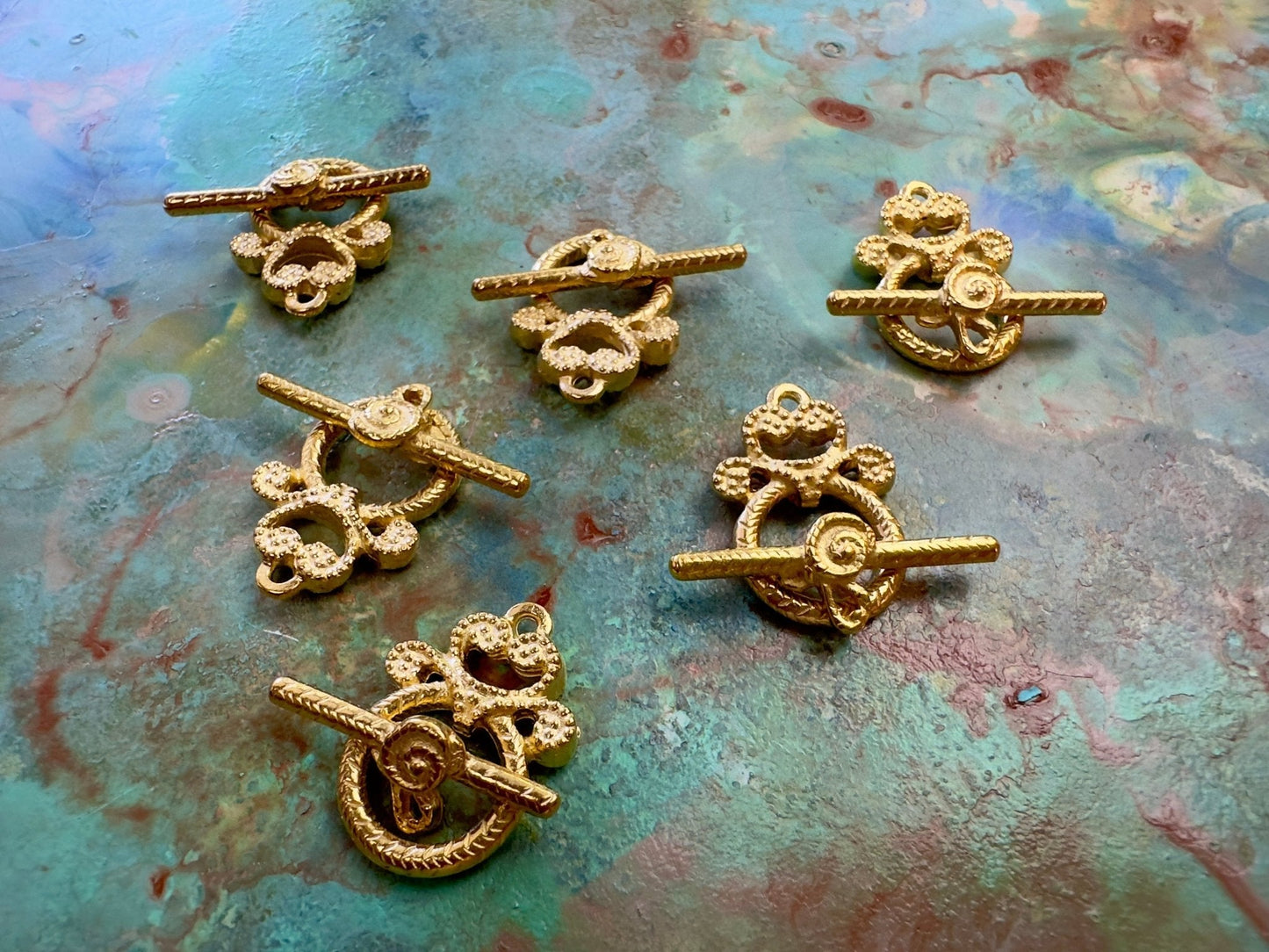 BULK UP - 10k GP Toggle Clasp 12 Pcs 6 Sets - Vintaj - 8/21 - Vintaj Live Shop ID