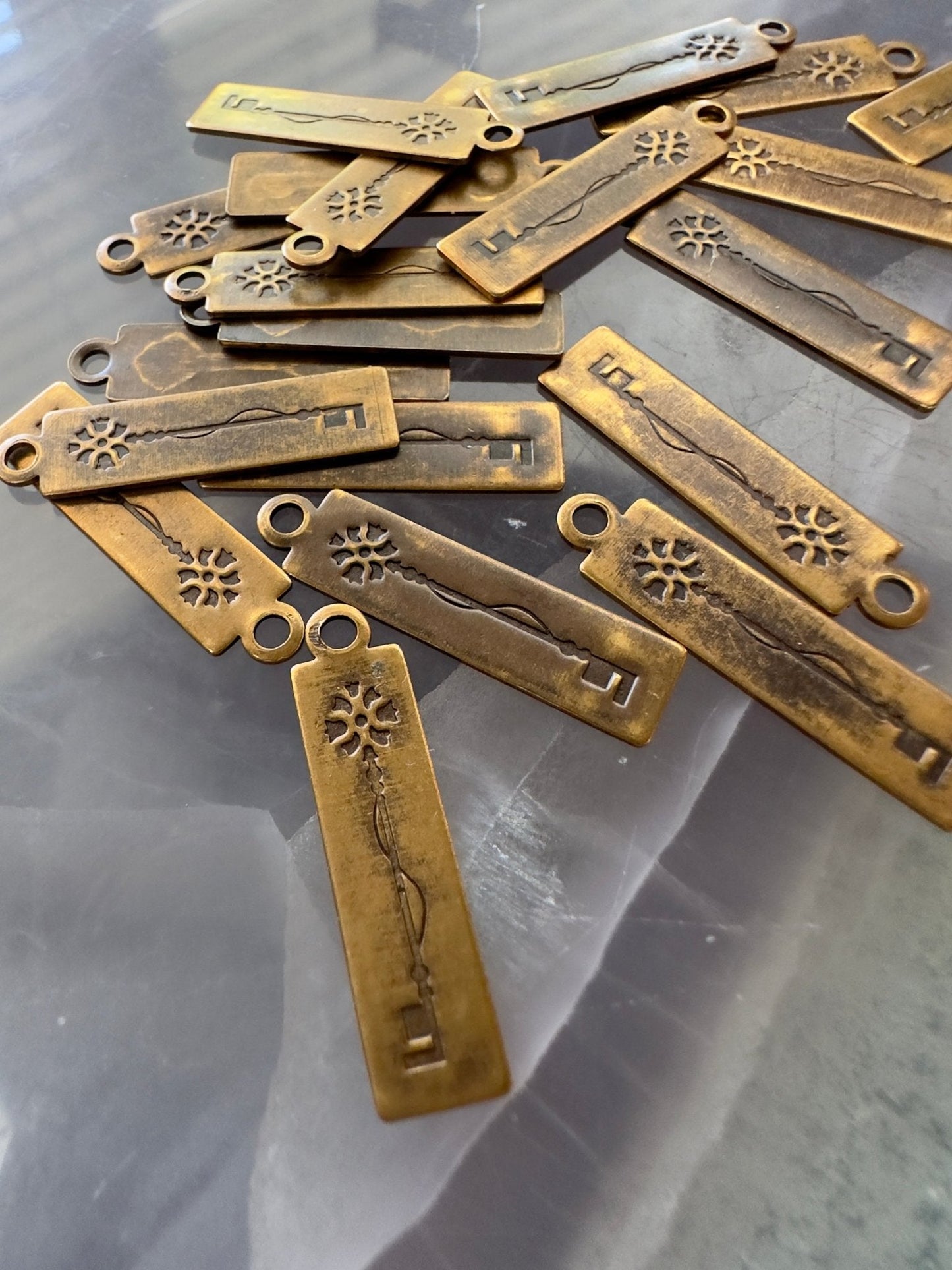 BULK UP - Key Rectangle 20pcs - Vintaj - 7/17 - Vintaj Live Shop ID