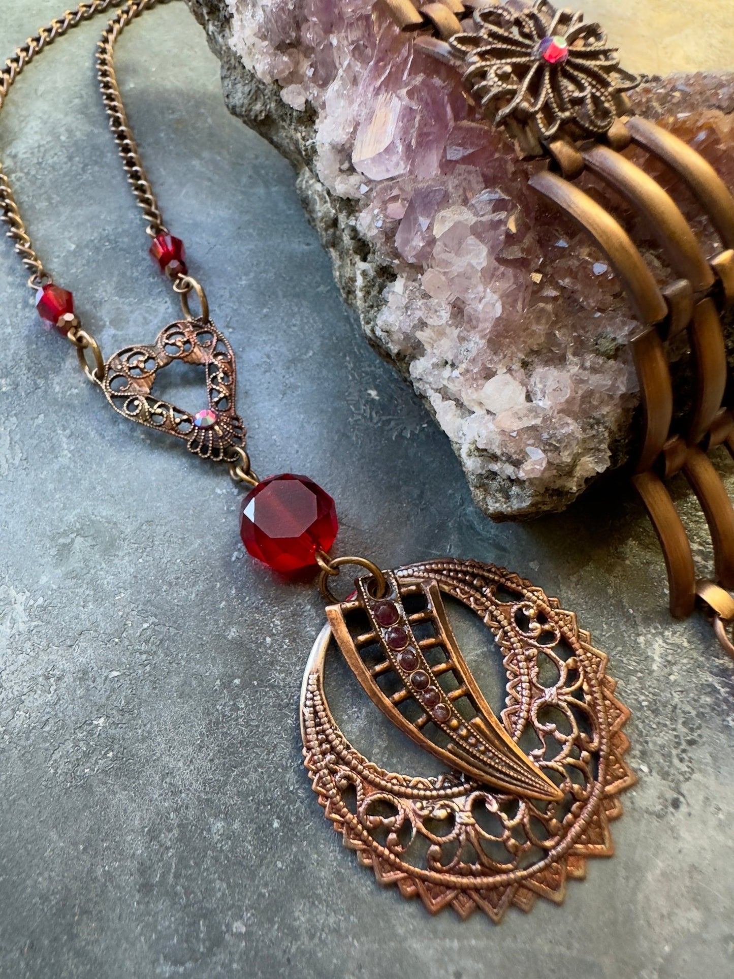 Crimson Cache - Necklace & Bracelet Kit - Vintaj Idaho Design - 9/24/2025 - Vintaj Live Shop ID