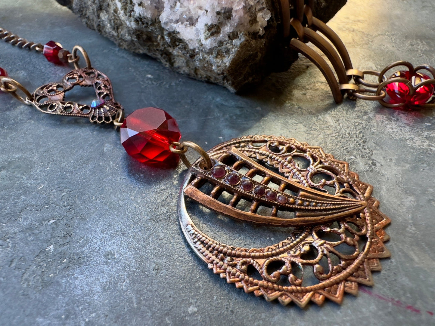 Crimson Cache - Necklace & Bracelet Kit - Vintaj Idaho Design - 9/24/2025 - Vintaj Live Shop ID