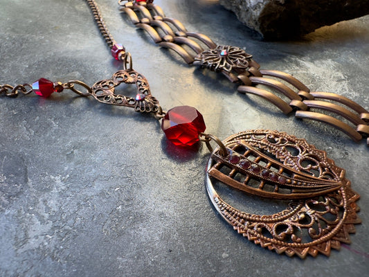 Crimson Cache - Necklace & Bracelet Kit - Vintaj Idaho Design - 9/24/2025 - Vintaj Live Shop ID