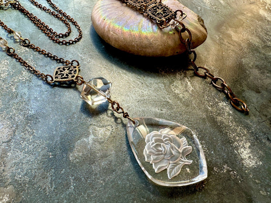 Crystal Intaglio Garden - Vintage Necklace & Bracelet Kit - Vintaj Idaho Design - 9/16/2025 - Vintaj Live Shop ID