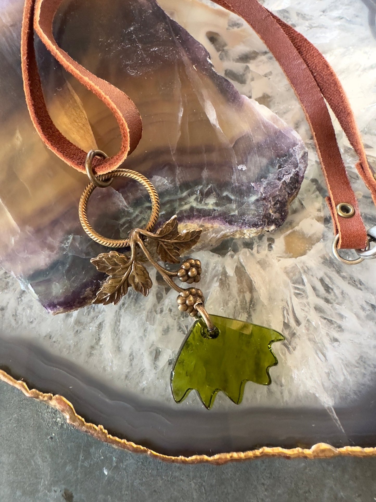Deep Forest - Mackie Made Finished Necklace - Idaho Vintaj Design - 8/11/2025 - Vintaj Live Shop ID