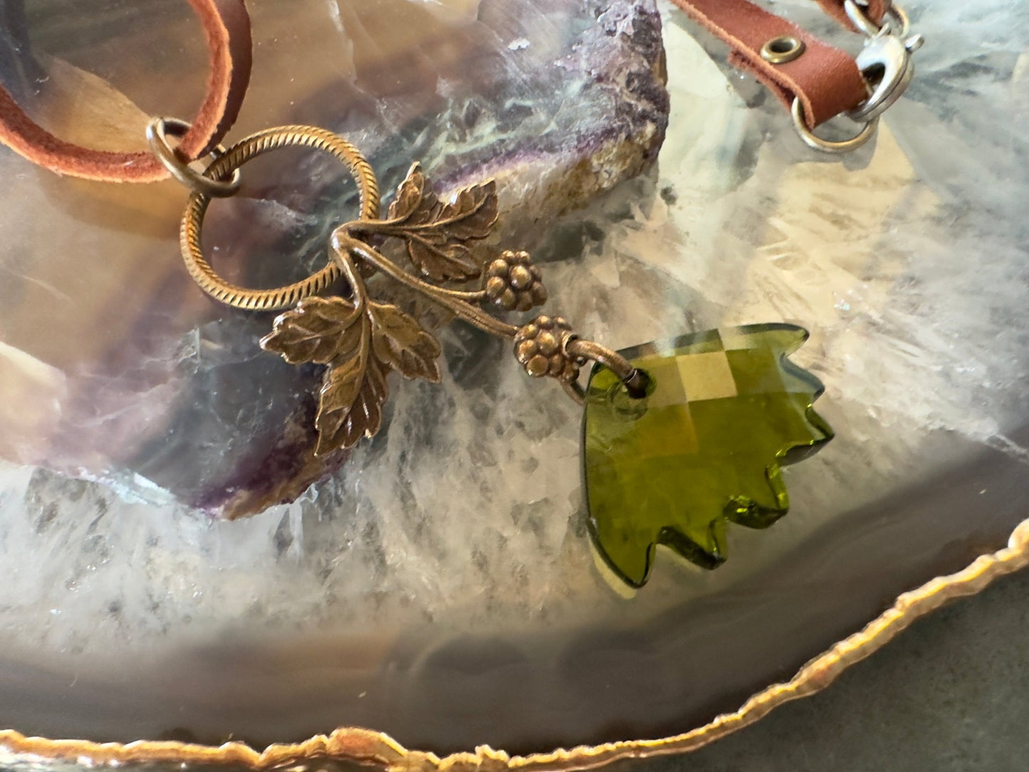 Deep Forest - Mackie Made Finished Necklace - Idaho Vintaj Design - 8/11/2025 - Vintaj Live Shop ID