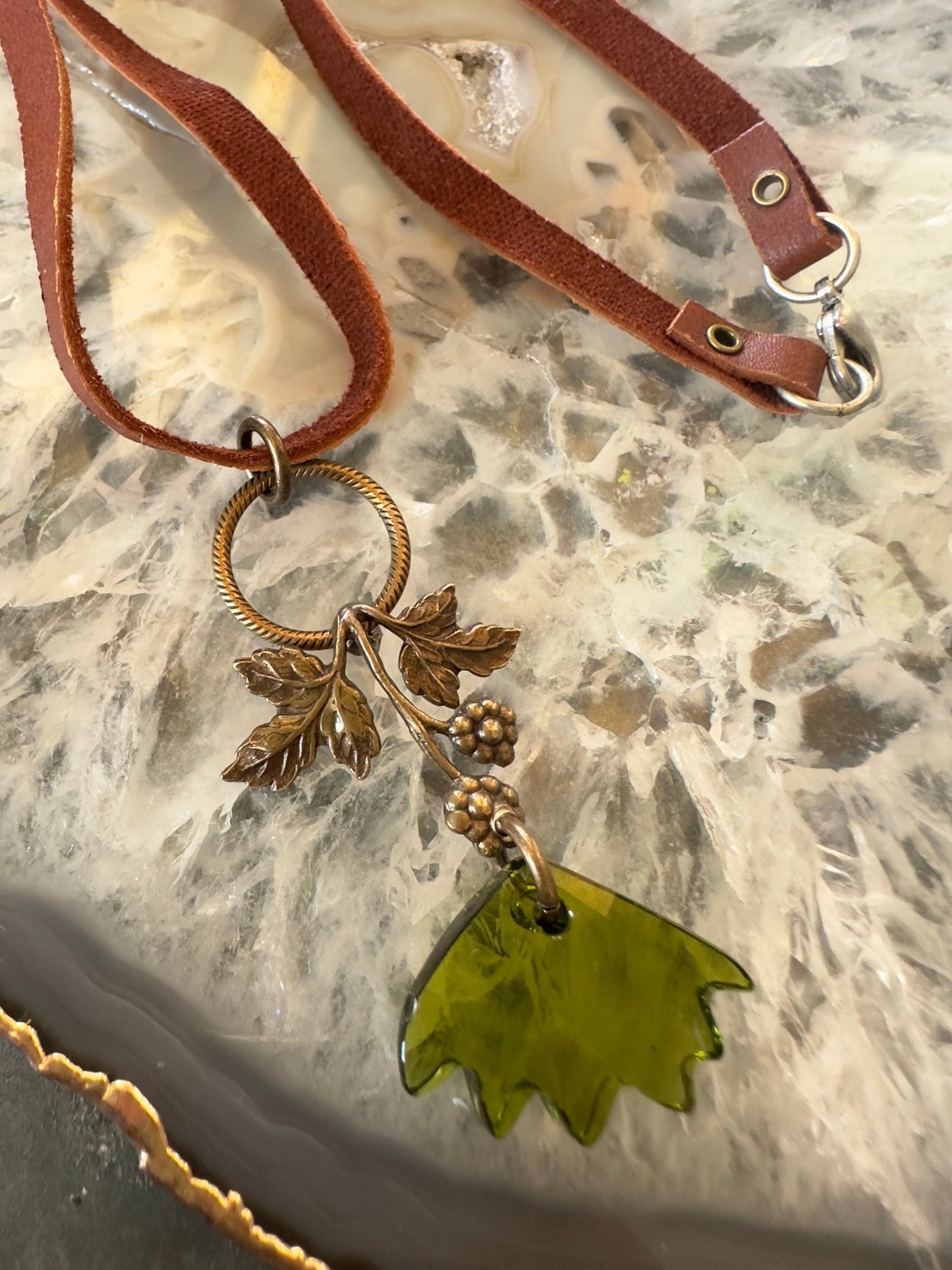 Deep Forest - Mackie Made Finished Necklace - Idaho Vintaj Design - 8/11/2025 - Vintaj Live Shop ID