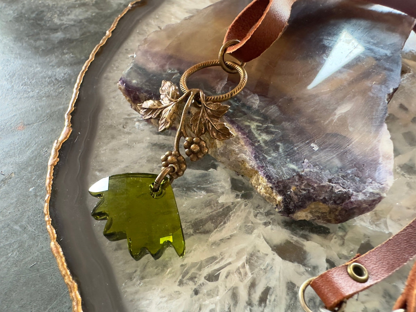 Deep Forest - Mackie Made Finished Necklace - Idaho Vintaj Design - 8/11/2025 - Vintaj Live Shop ID