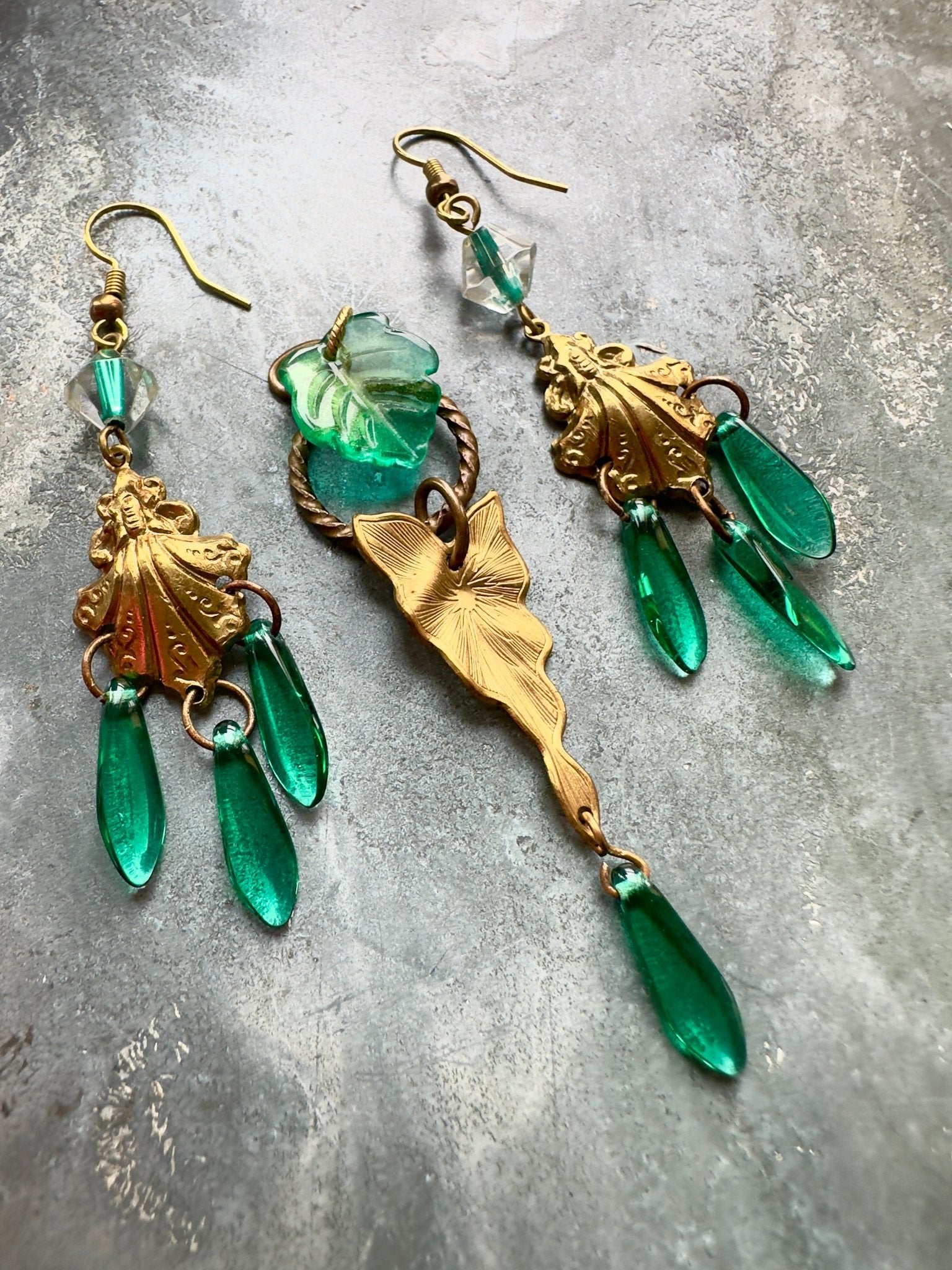 Emerald Falls - Pendant & Earring Kit - Vintaj Idaho Design - 10/1/2025 - Vintaj Live Shop ID