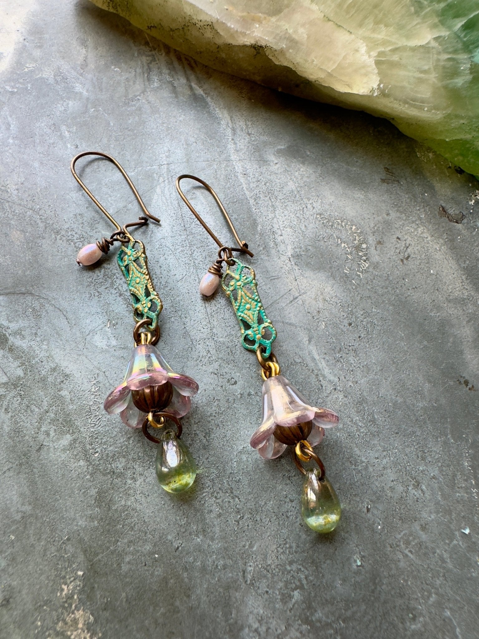 Fluted Fantasy - Handmade Finished Earrings - Vintaj Idaho Design - 9/7/2025 - Vintaj Live Shop ID