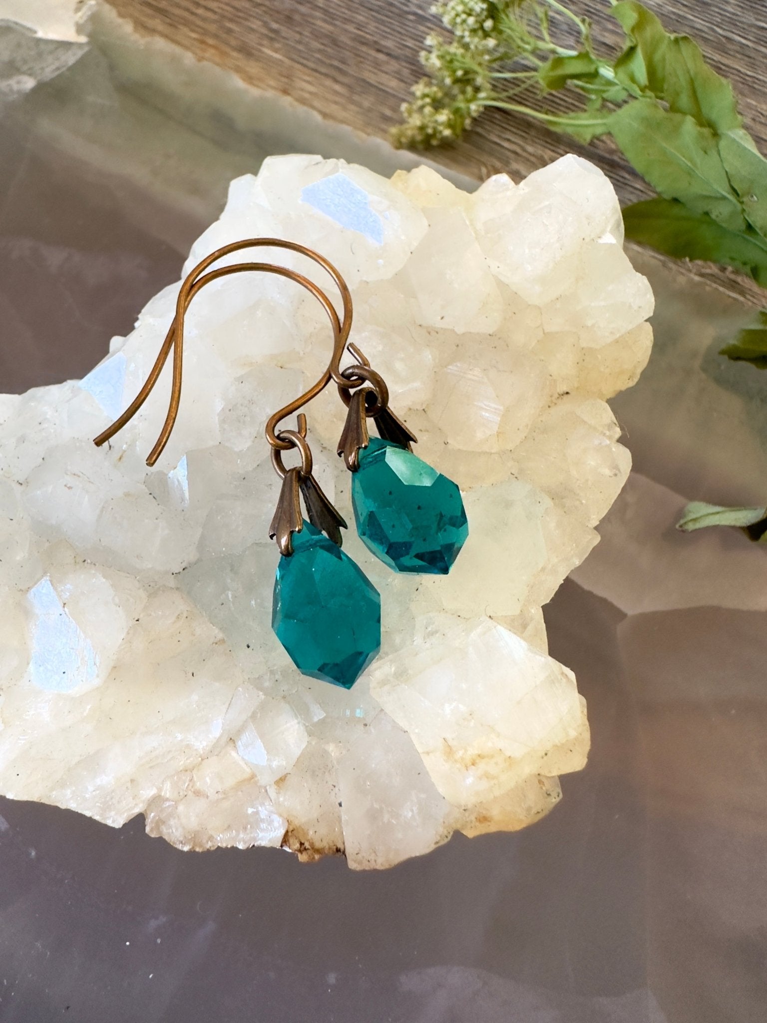 Garden of Emeralds - Finished Earrings - 5/23/2025 - Vintaj Live Shop ID