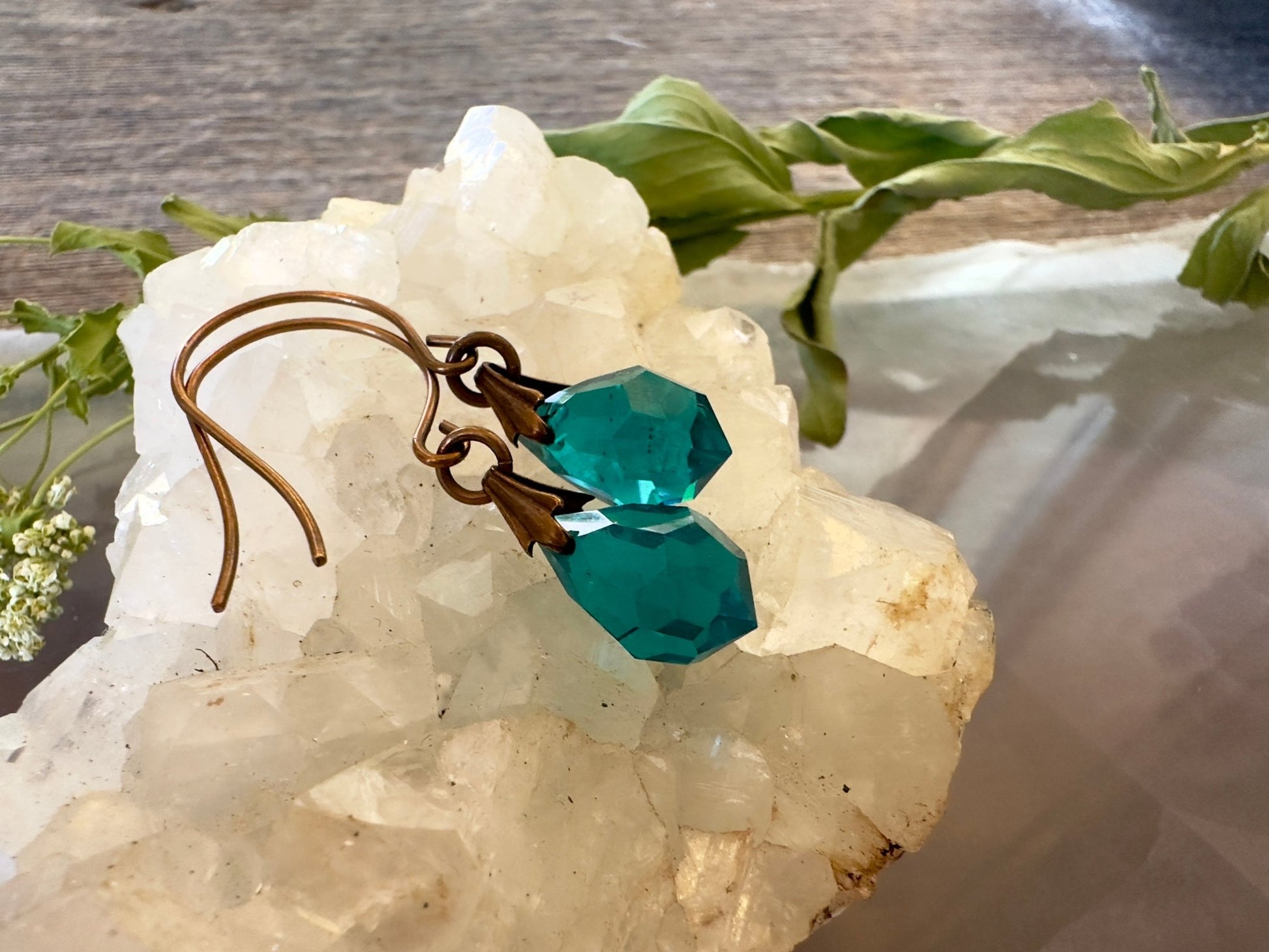 Garden of Emeralds - Finished Earrings - 5/23/2025 - Vintaj Live Shop ID
