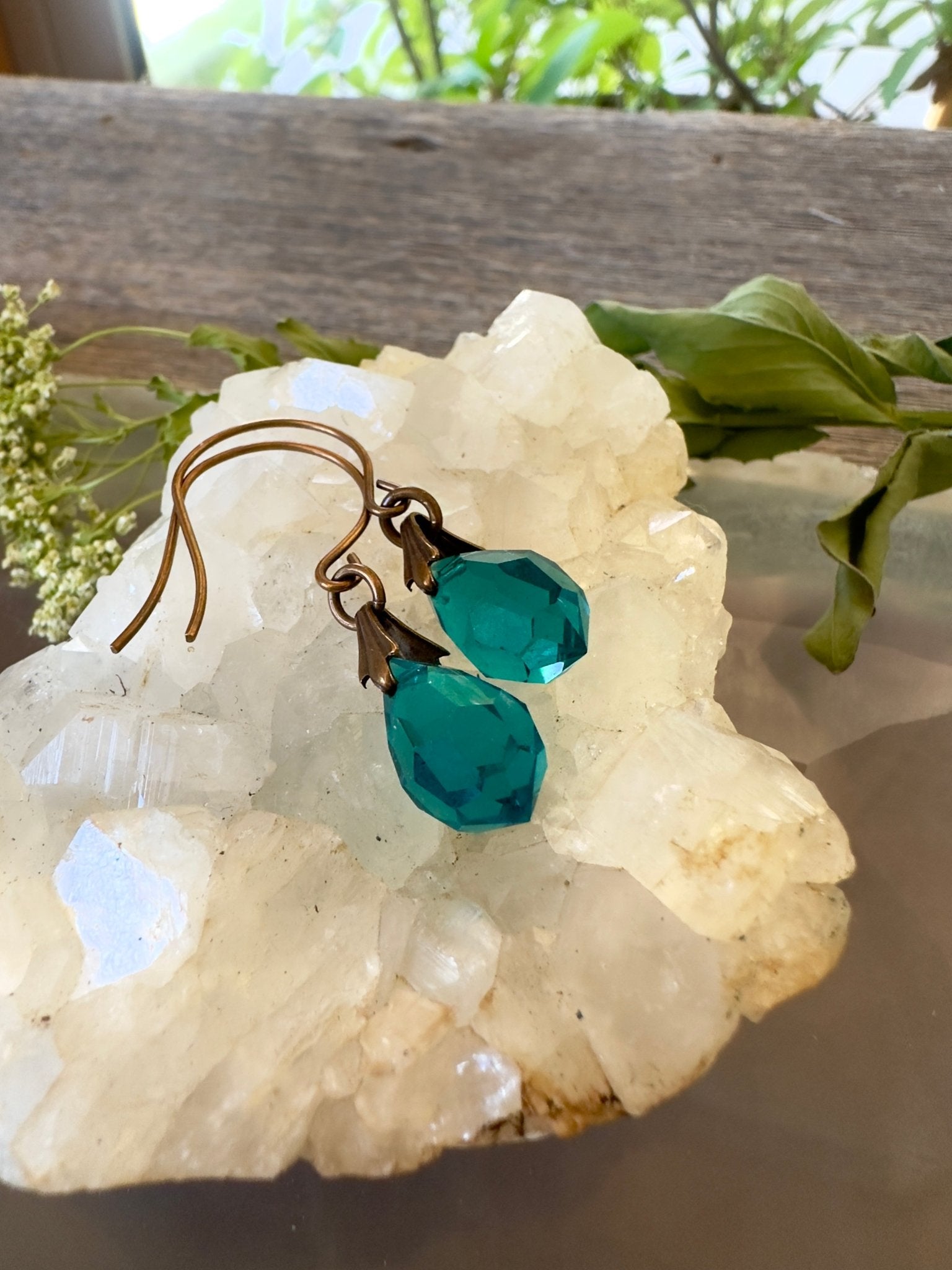 Garden of Emeralds - Finished Earrings - 5/23/2025 - Vintaj Live Shop ID