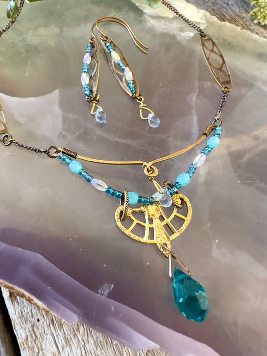 Garden of Emeralds - Necklace Earrings Kit - 5/23/2025 - Vintaj Live Shop ID
