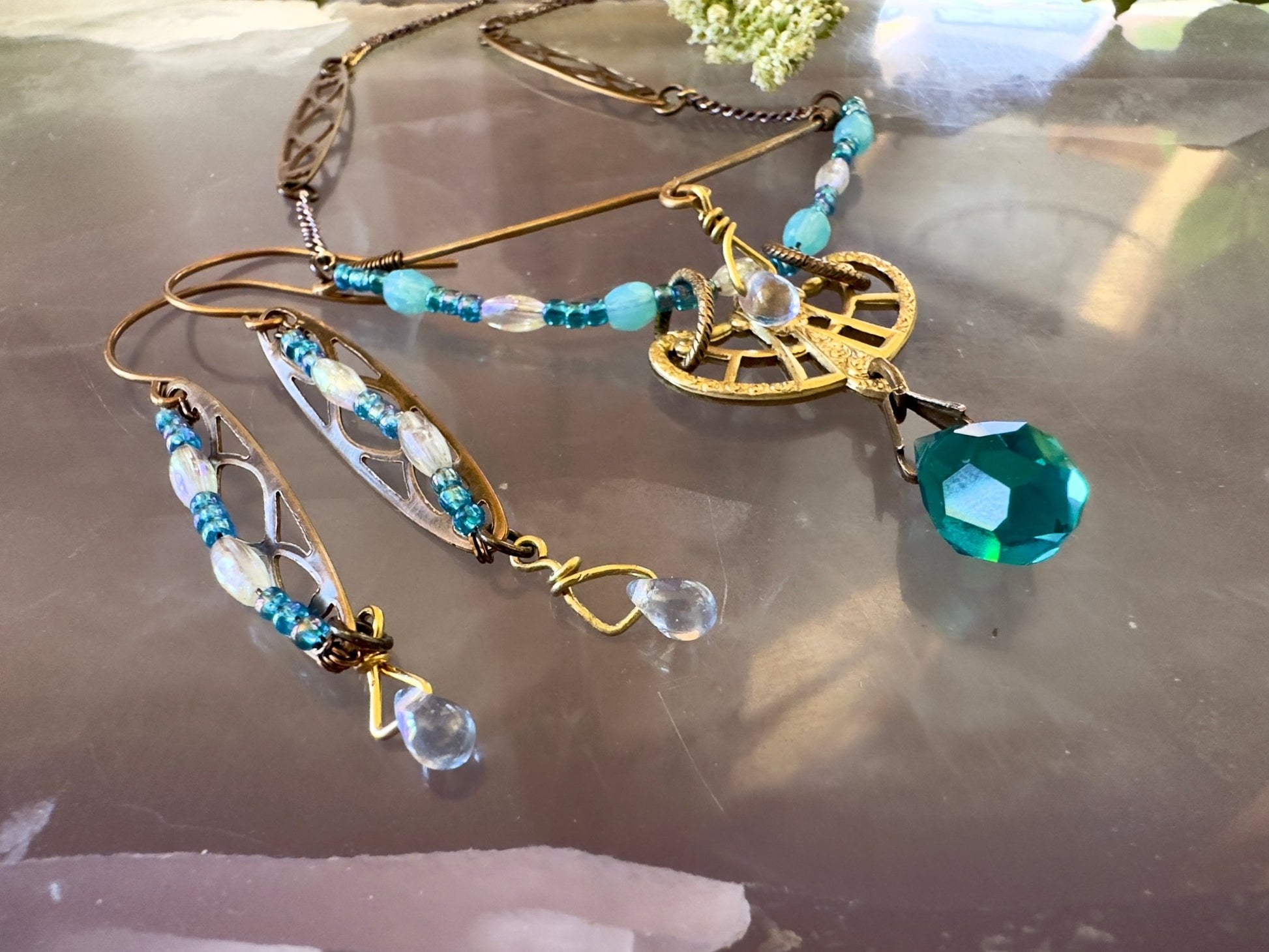 Garden of Emeralds - Necklace Earrings Kit - 5/23/2025 - Vintaj Live Shop ID