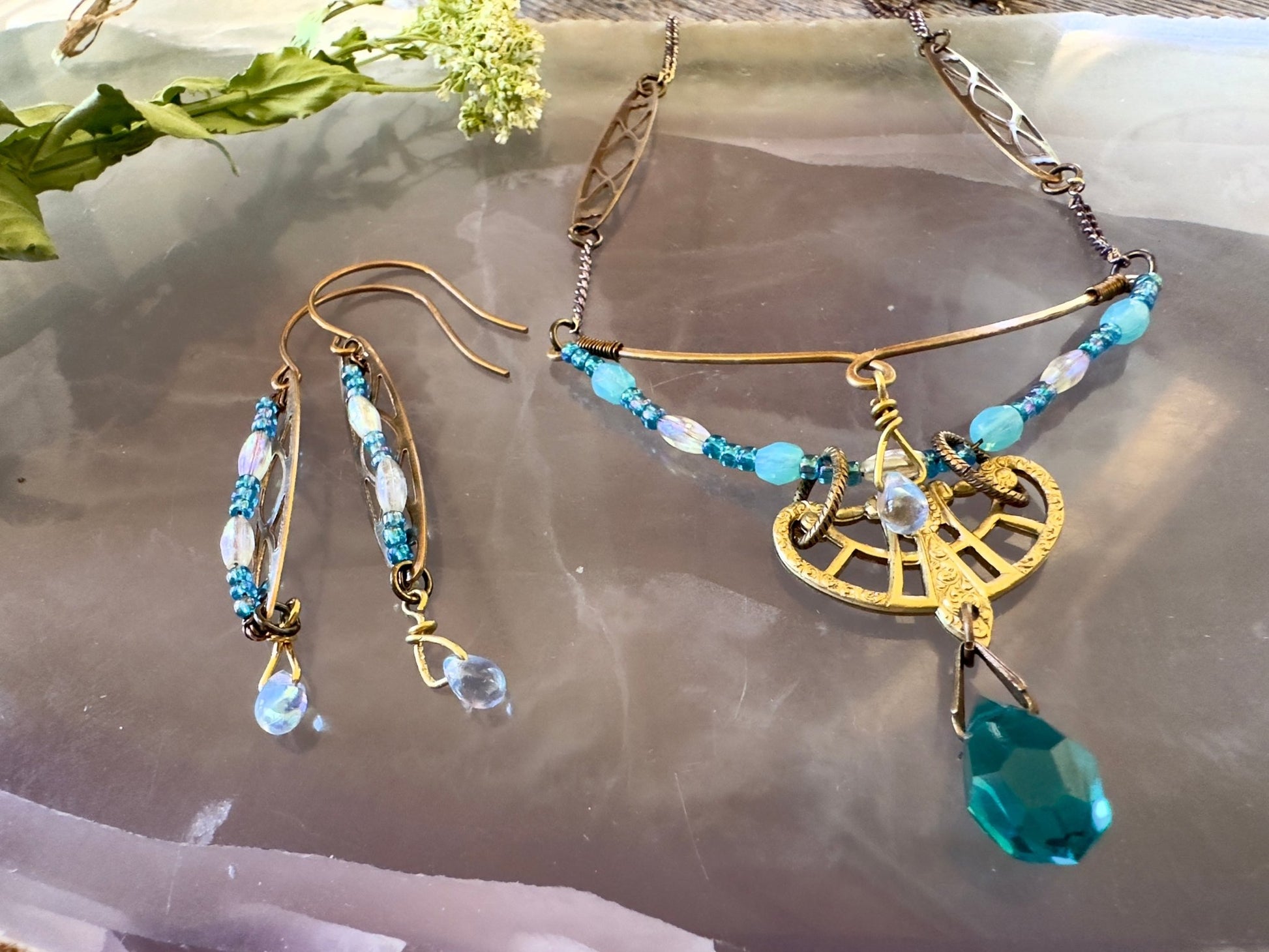Garden of Emeralds - Necklace Earrings Kit - 5/23/2025 - Vintaj Live Shop ID