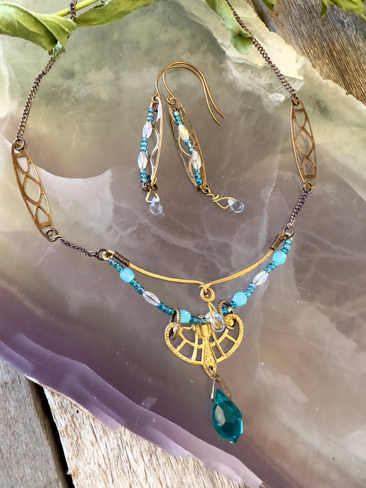 Garden of Emeralds - Necklace Earrings Kit - 5/23/2025 - Vintaj Live Shop ID