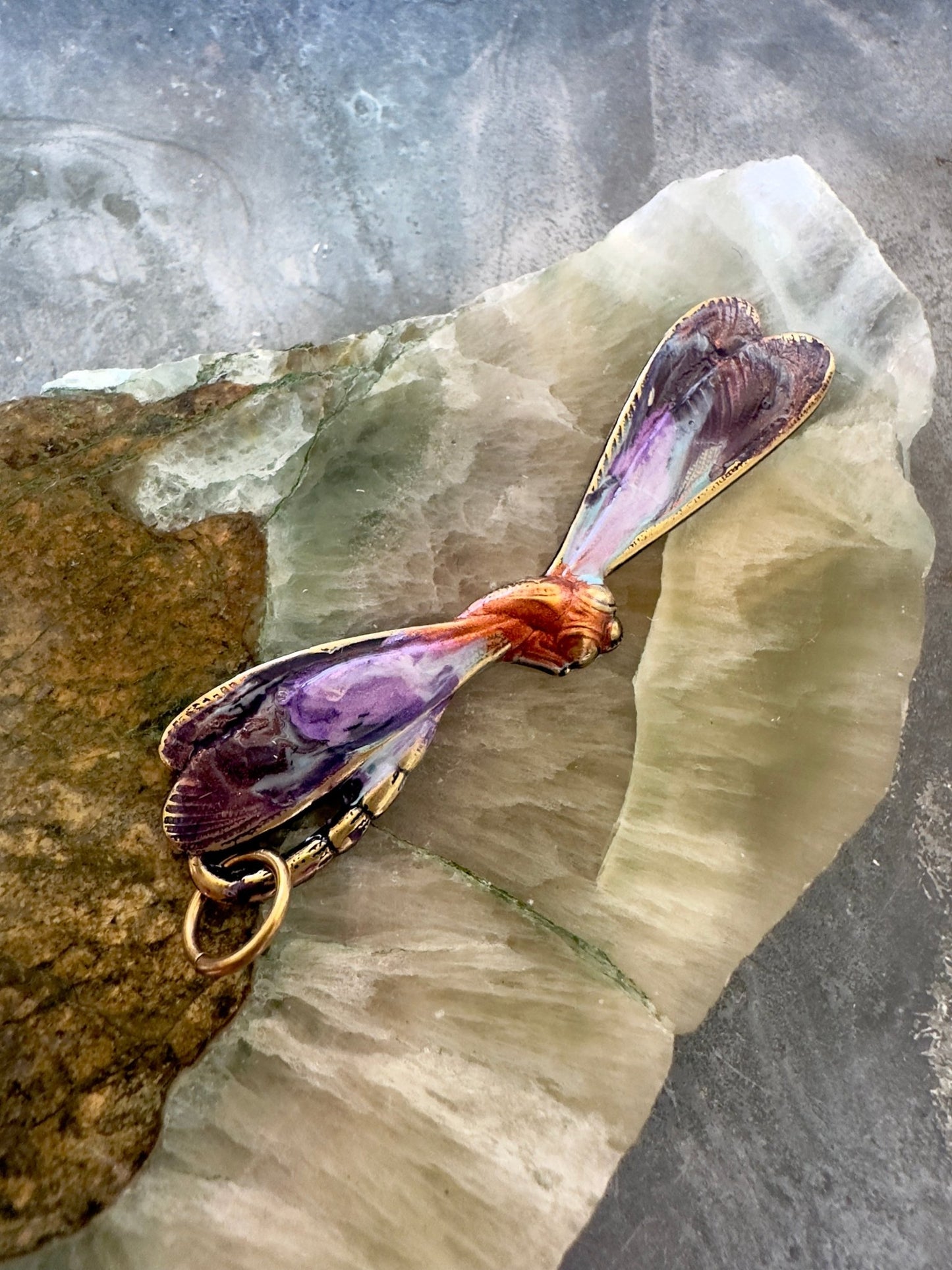 Hand Cold - Enameled Dragonfly Pendant - Vintaj Idaho Design - 7/16/2025 - Vintaj Live Shop ID