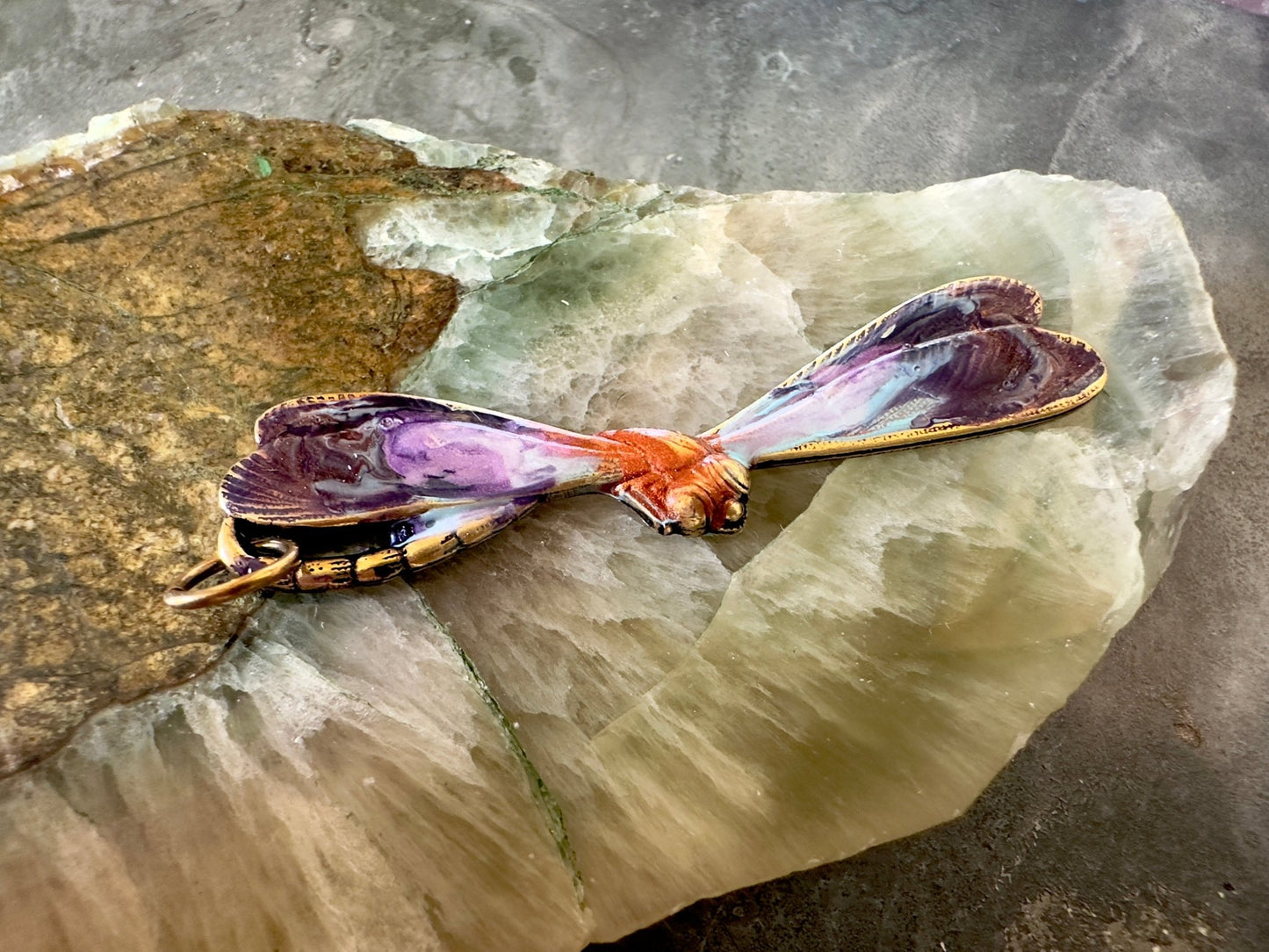 Hand Cold - Enameled Dragonfly Pendant - Vintaj Idaho Design - 7/16/2025 - Vintaj Live Shop ID