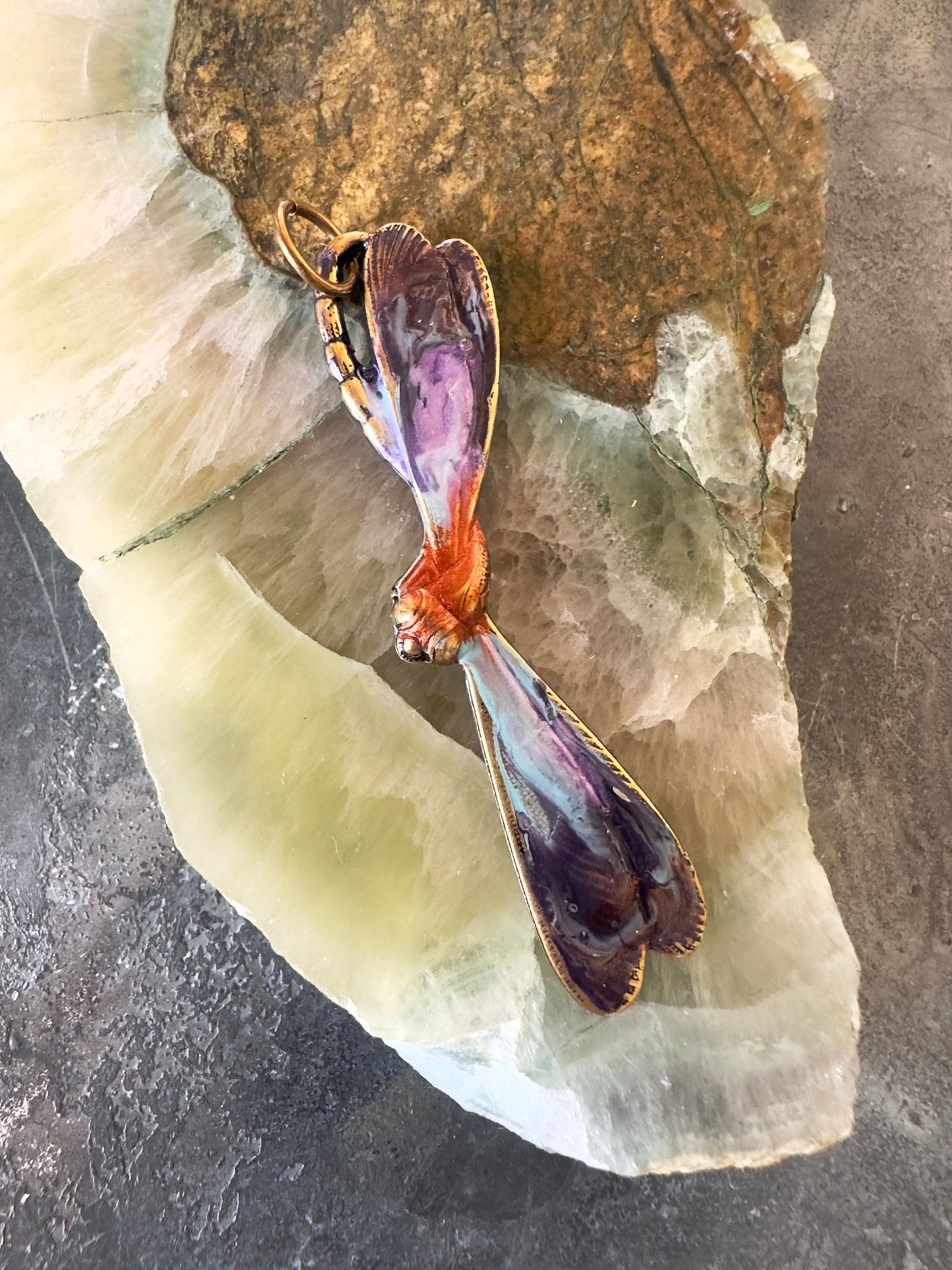 Hand Cold - Enameled Dragonfly Pendant - Vintaj Idaho Design - 7/16/2025 - Vintaj Live Shop ID
