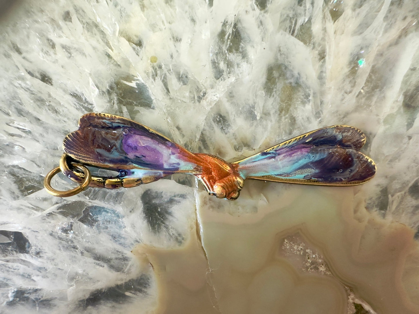Hand Cold - Enameled Dragonfly Pendant - Vintaj Idaho Design - 7/16/2025 - Vintaj Live Shop ID