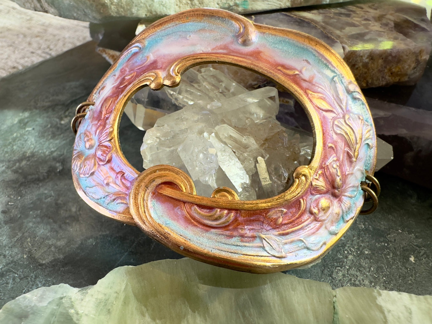 Hand Cold - Enameled Fairyish Bracelet Connector - Vintaj Idaho Design - 7/17/2025 - Vintaj Live Shop ID