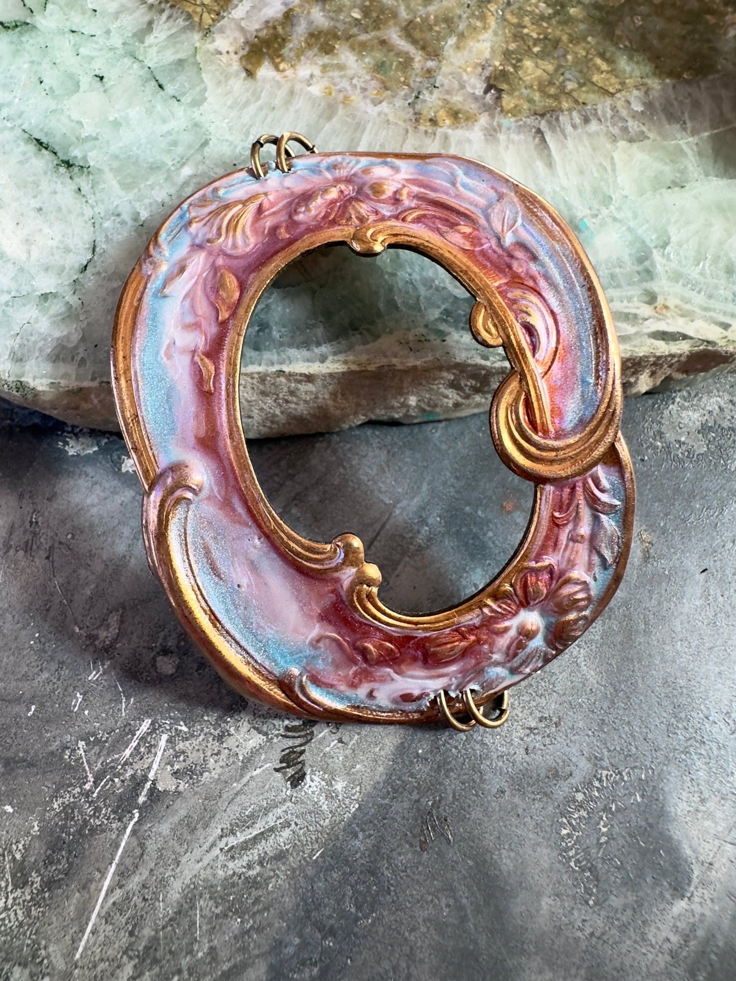 Hand Cold - Enameled Fairyish Bracelet Connector - Vintaj Idaho Design - 7/17/2025 - Vintaj Live Shop ID