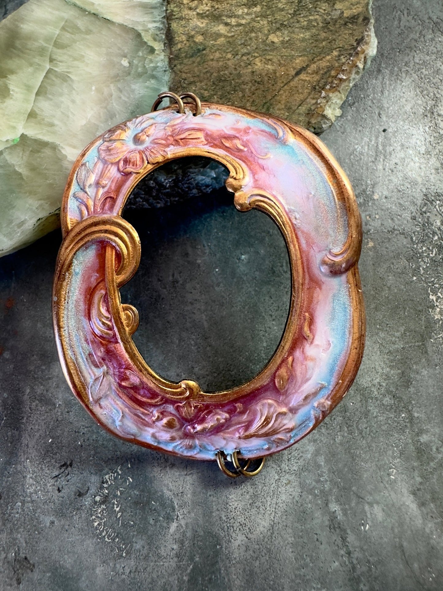 Hand Cold - Enameled Fairyish Bracelet Connector - Vintaj Idaho Design - 7/17/2025 - Vintaj Live Shop ID