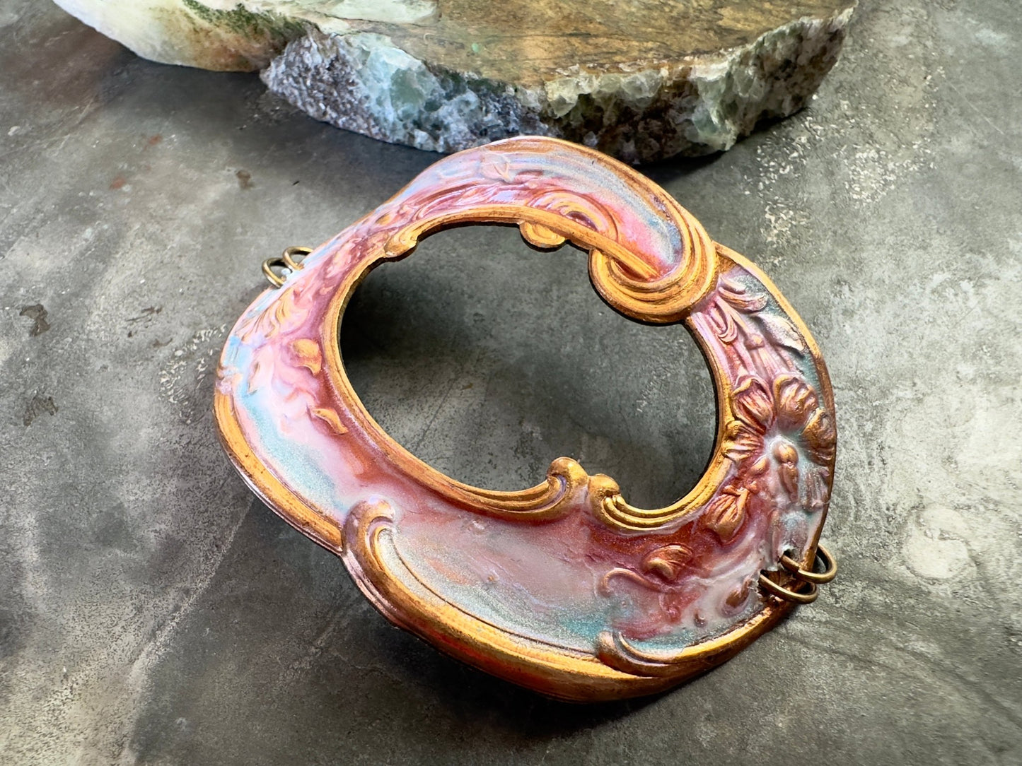 Hand Cold - Enameled Fairyish Bracelet Connector - Vintaj Idaho Design - 7/17/2025 - Vintaj Live Shop ID