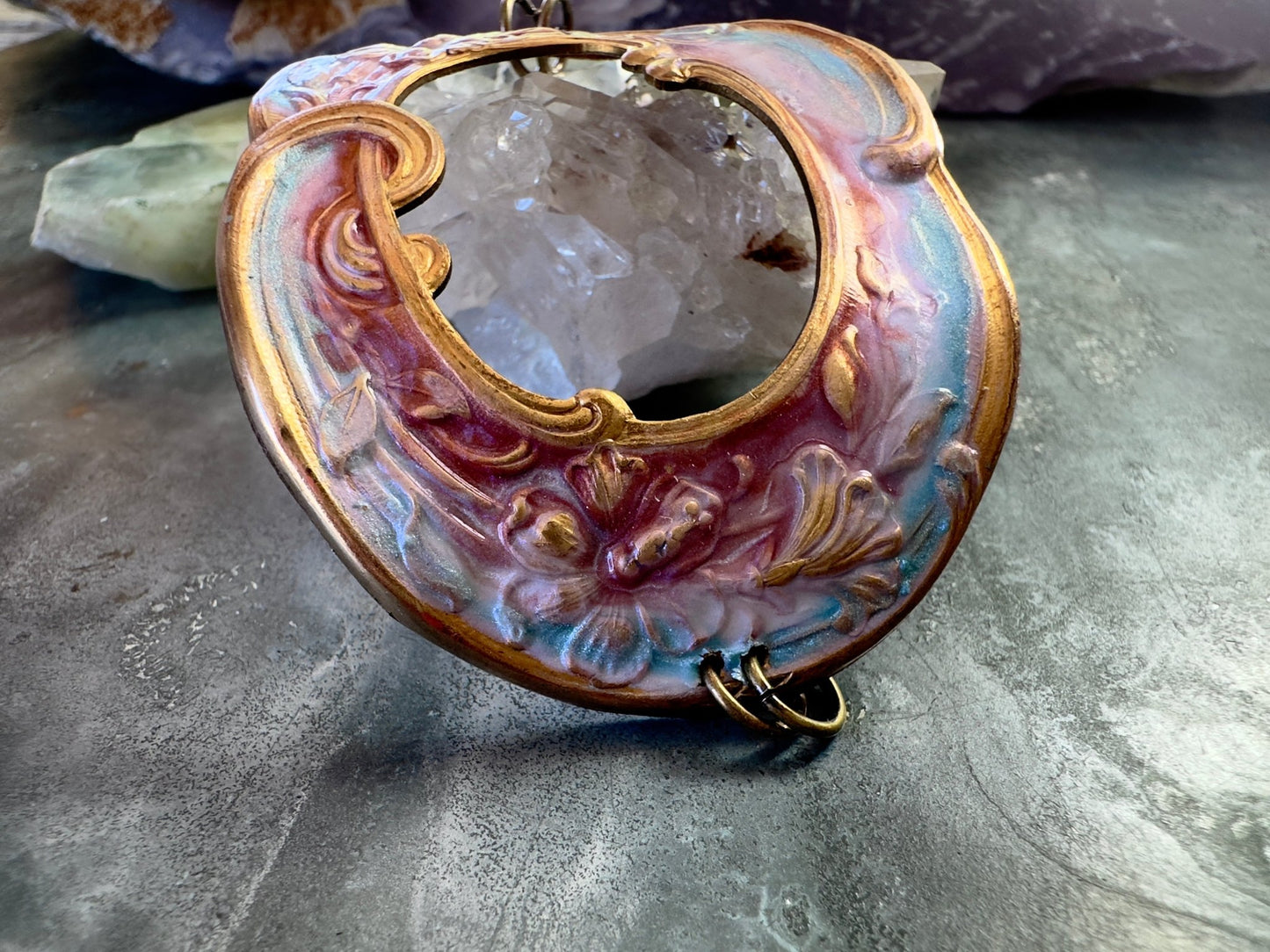 Hand Cold - Enameled Fairyish Bracelet Connector - Vintaj Idaho Design - 7/17/2025 - Vintaj Live Shop ID