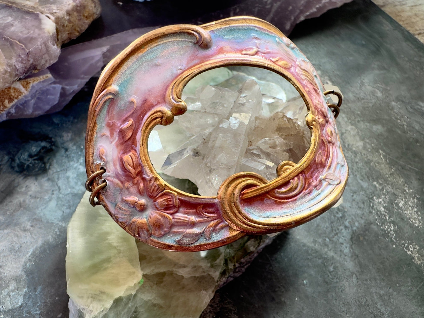 Hand Cold - Enameled Fairyish Bracelet Connector - Vintaj Idaho Design - 7/17/2025 - Vintaj Live Shop ID