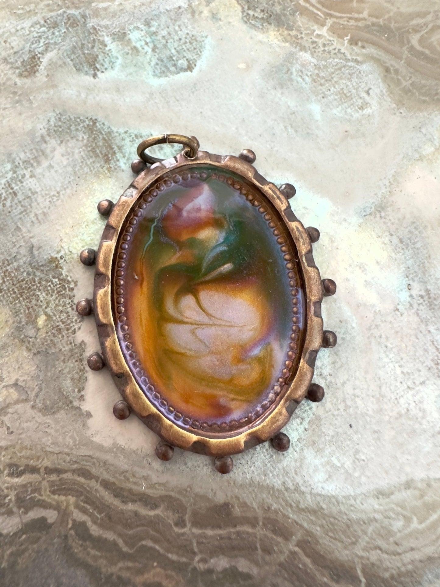 Hand Cold - Enameled Resin Garden Roots Pendant - Vintaj Idaho Design - 7/29/2025 - Vintaj Live Shop ID