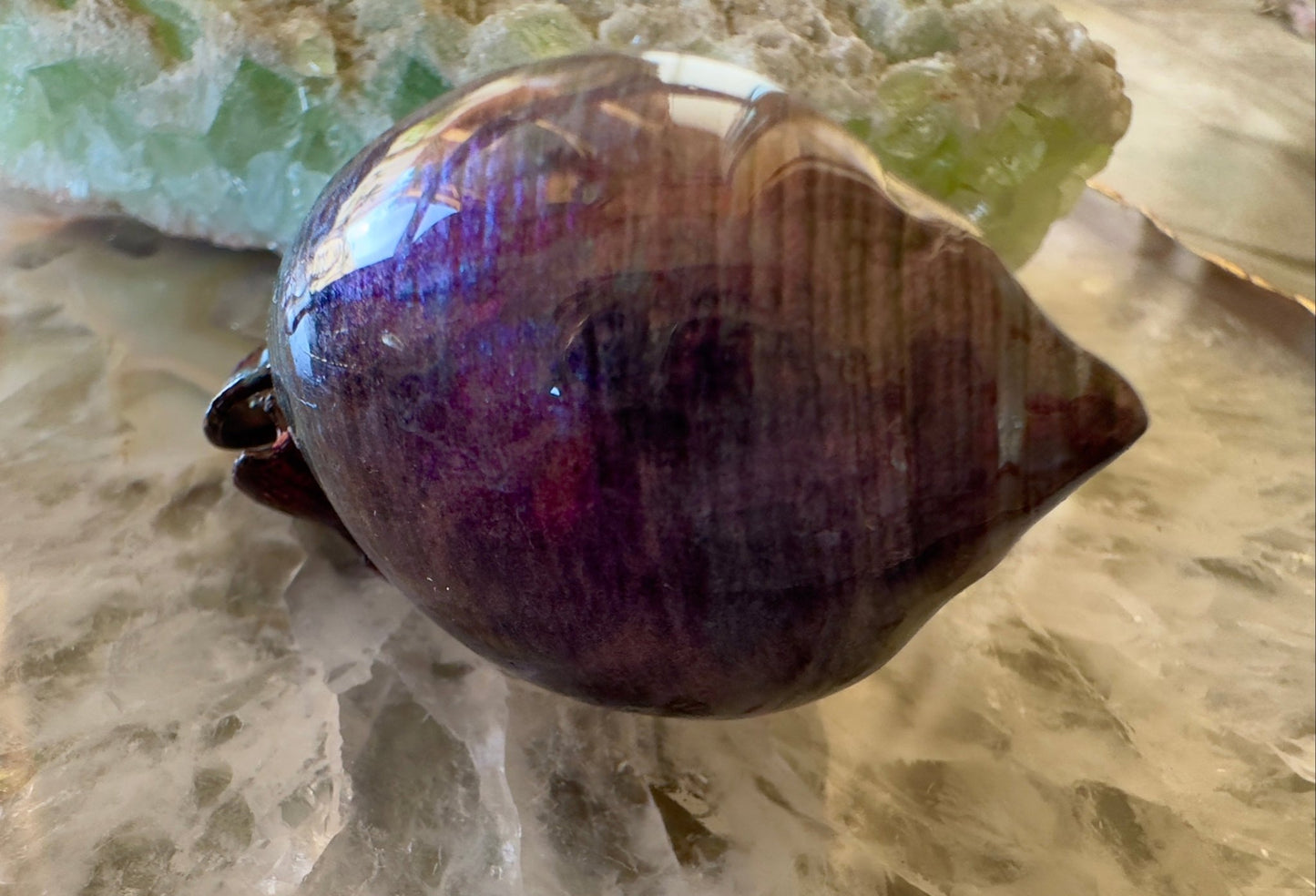 Hand Cold - Enameled Resin Iridescent Sea Pendant 1 - Vintaj Idaho Design - 7/27/2025 - Vintaj Live Shop ID