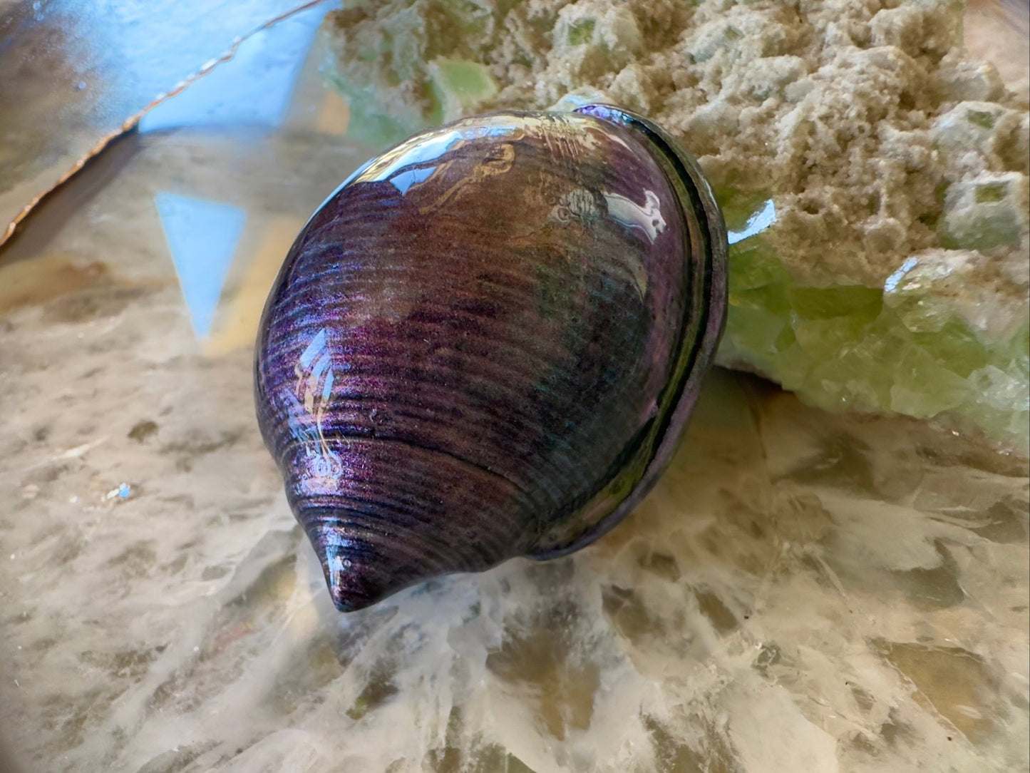 Hand Cold - Enameled Resin Iridescent Sea Pendant 1 - Vintaj Idaho Design - 7/27/2025 - Vintaj Live Shop ID