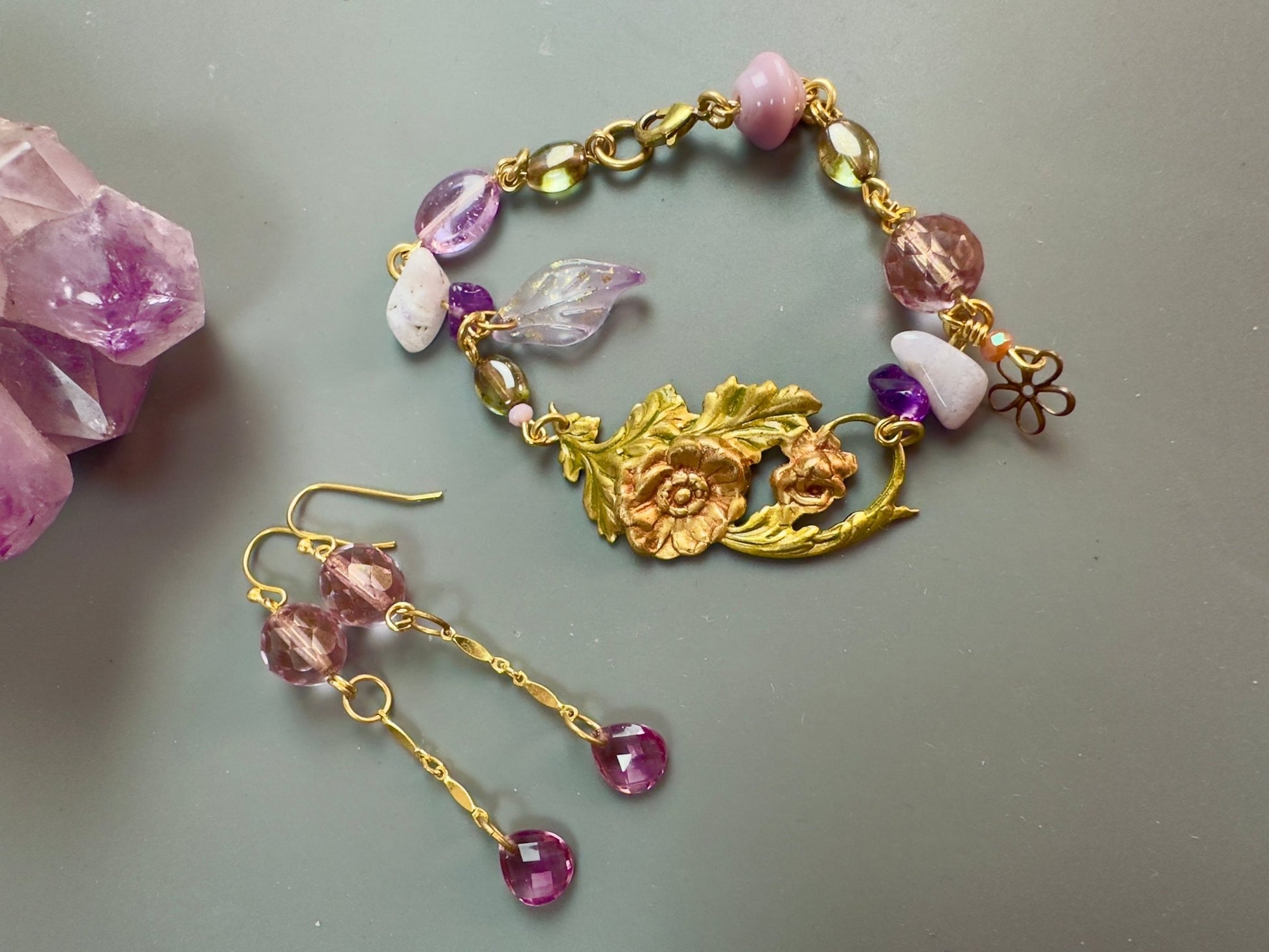 Lavender Spring - Fairy Folly Collection - Bracelet Earrings Kit - Vintaj Design - 5/14/2025 - Vintaj Live Shop ID