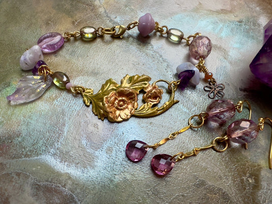Lavender Spring - Fairy Folly Collection - Bracelet Earrings Kit - Vintaj Design - 5/14/2025 - Vintaj Live Shop ID