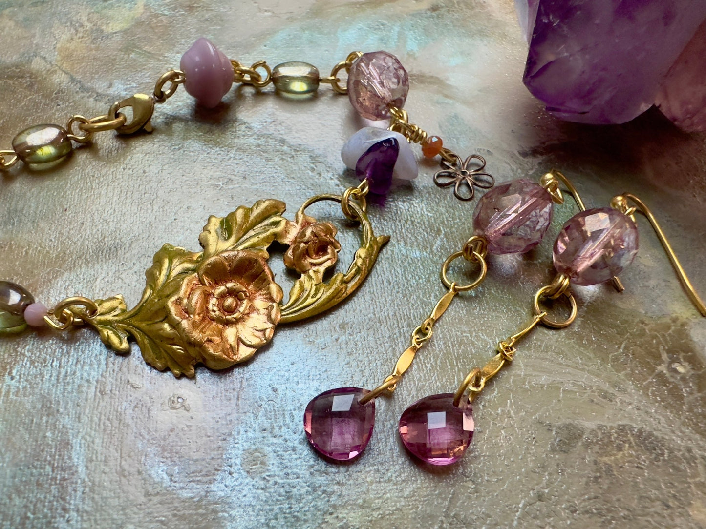 Lavender Spring - Fairy Folly Collection - Bracelet Earrings Kit - Vintaj Design - 5/14/2025 - Vintaj Live Shop ID