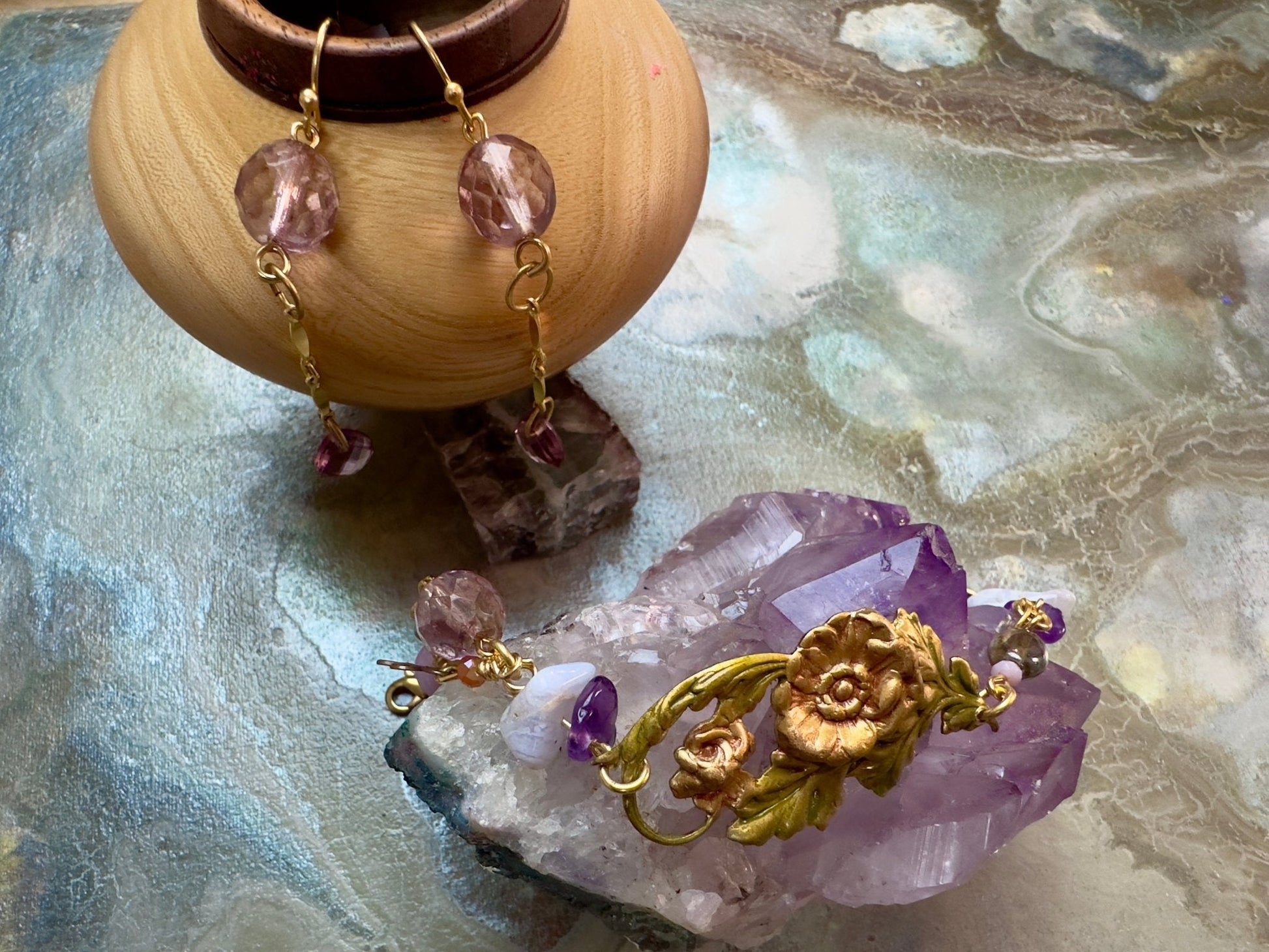 Lavender Spring - Fairy Folly Collection - Bracelet Earrings Kit - Vintaj Design - 5/14/2025 - Vintaj Live Shop ID
