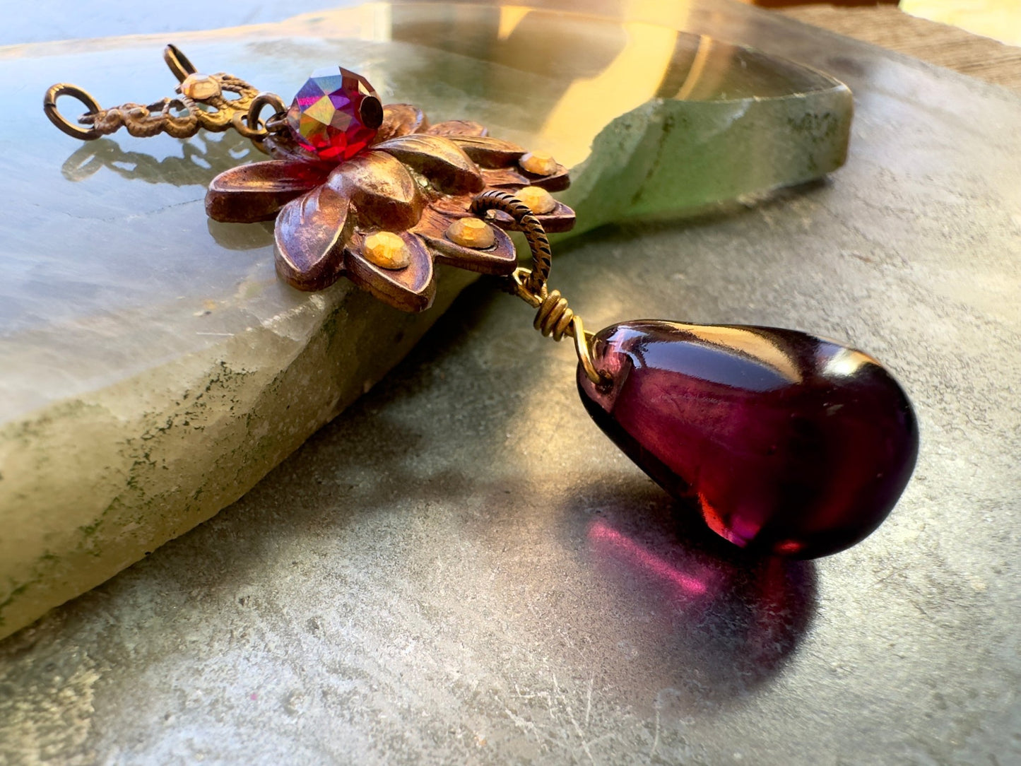 Lotus Teardrop - Vintage Pendant Kit - Vintaj Idaho Design - 10/8/2025 - Vintaj Live Shop ID