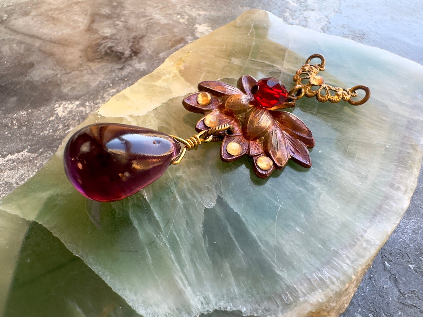 Lotus Teardrop - Vintage Pendant Kit - Vintaj Idaho Design - 10/8/2025 - Vintaj Live Shop ID