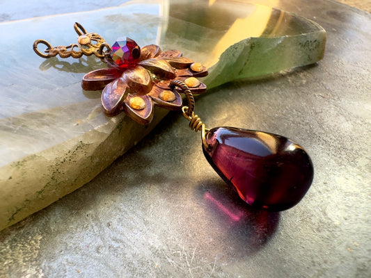 Lotus Teardrop - Vintage Pendant Kit - Vintaj Idaho Design - 10/8/2025 - Vintaj Live Shop ID