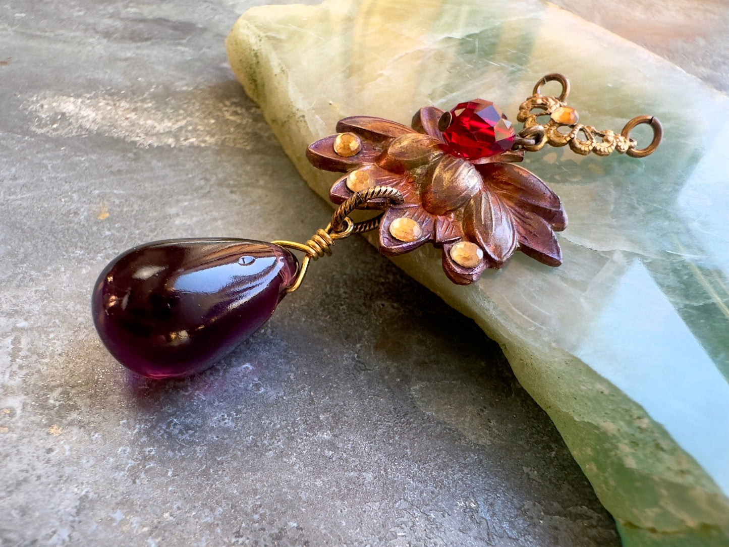 Lotus Teardrop - Vintage Pendant Kit - Vintaj Idaho Design - 10/8/2025 - Vintaj Live Shop ID
