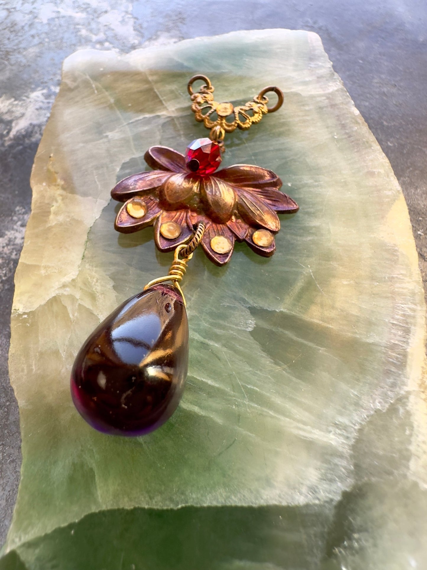 Lotus Teardrop - Vintage Pendant Kit - Vintaj Idaho Design - 10/8/2025 - Vintaj Live Shop ID