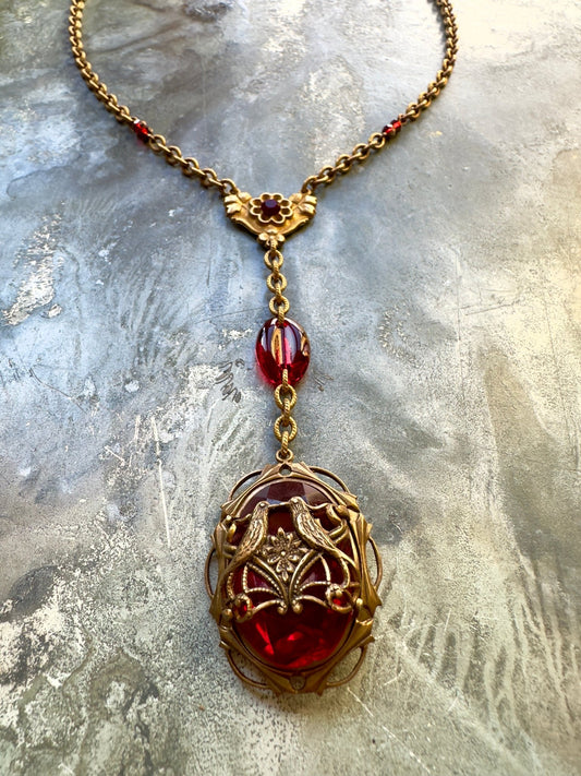 Lovebird’s Garden - Vintage Focal Necklace Kit - Vintaj Idaho Design - 10/1/2025 - Vintaj Live Shop ID