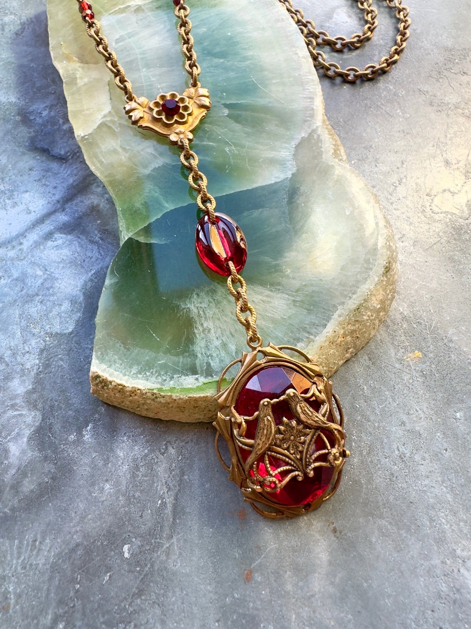 Lovebird’s Garden - Vintage Focal Necklace Kit - Vintaj Idaho Design - 10/1/2025 - Vintaj Live Shop ID