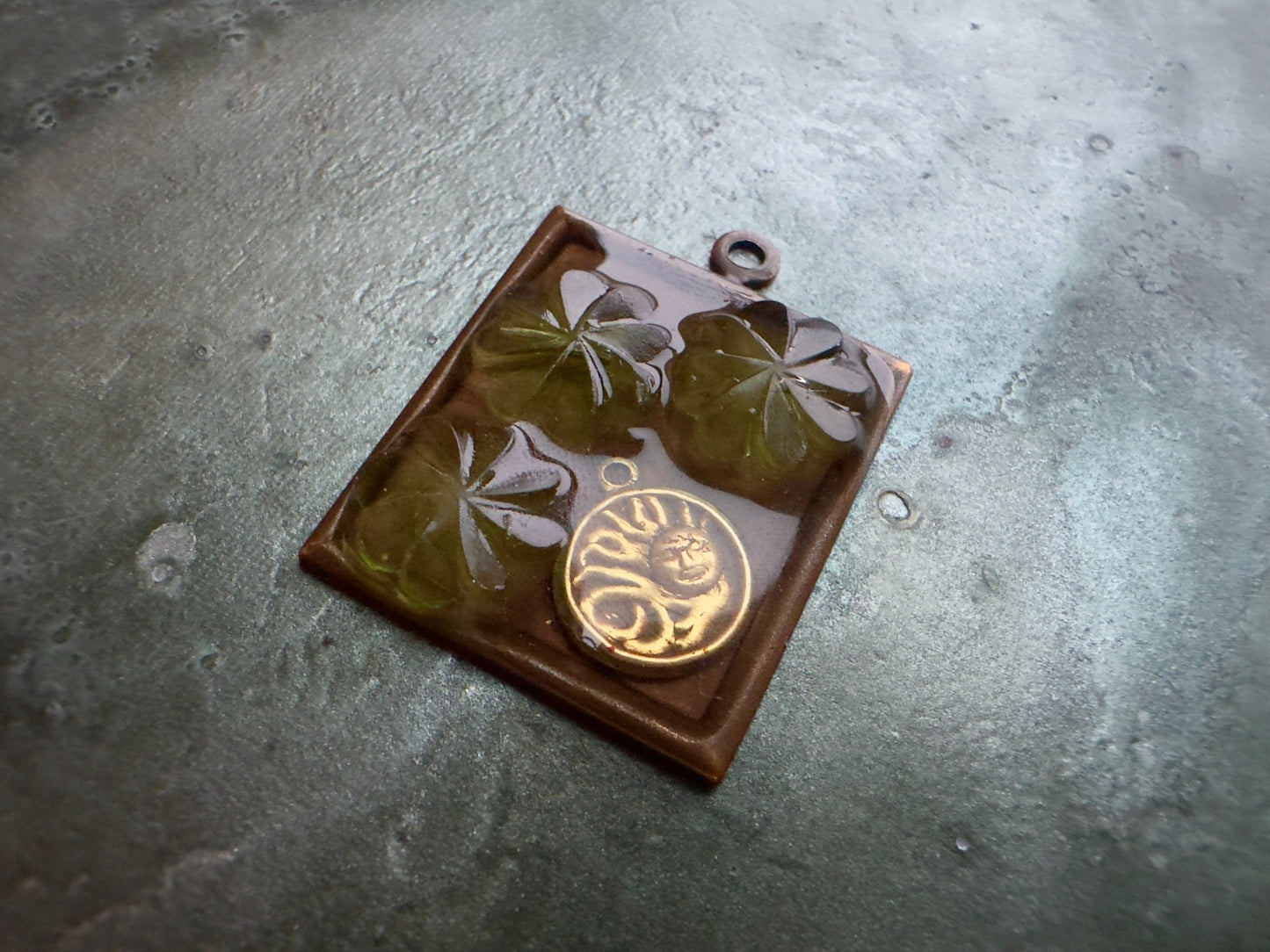 Moe Glow 10 - Handmade by Moe - Collage Pendant - Vintaj Idaho - 01/20/2026 - Vintaj Live Shop ID