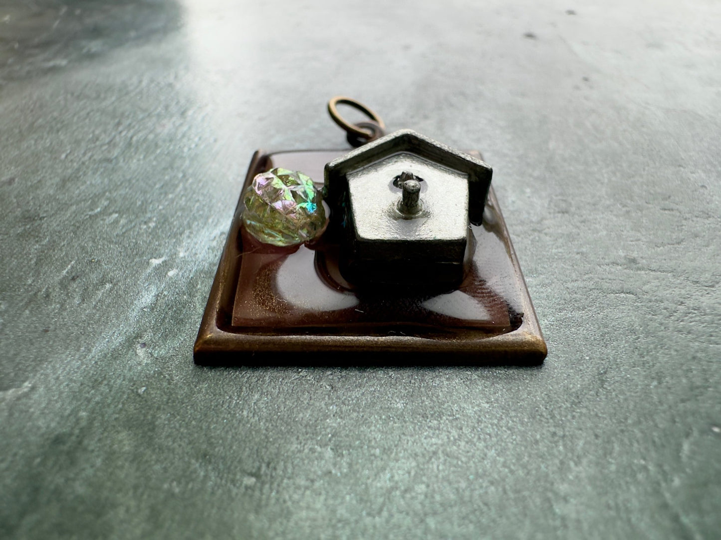 Moe Glow 12 - Handmade by Moe - Collage Pendant - Vintaj Idaho - 01/23/2026 - Vintaj Live Shop ID