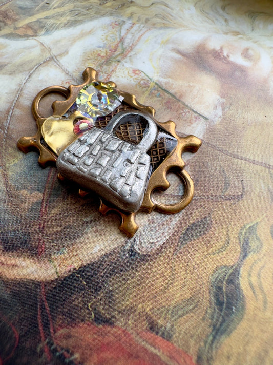 Moe Glow 15 - Handmade by Moe - Collage Pendant - Vintaj Idaho - 01/27/2026 - Vintaj Live Shop ID