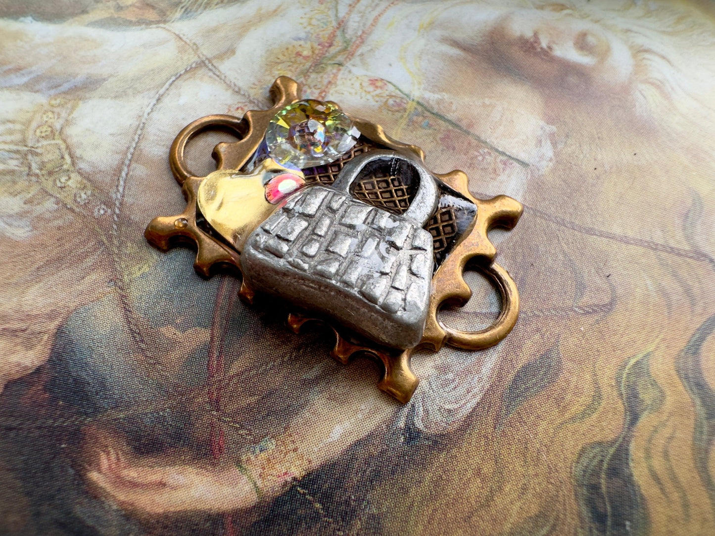 Moe Glow 15 - Handmade by Moe - Collage Pendant - Vintaj Idaho - 01/27/2026 - Vintaj Live Shop ID