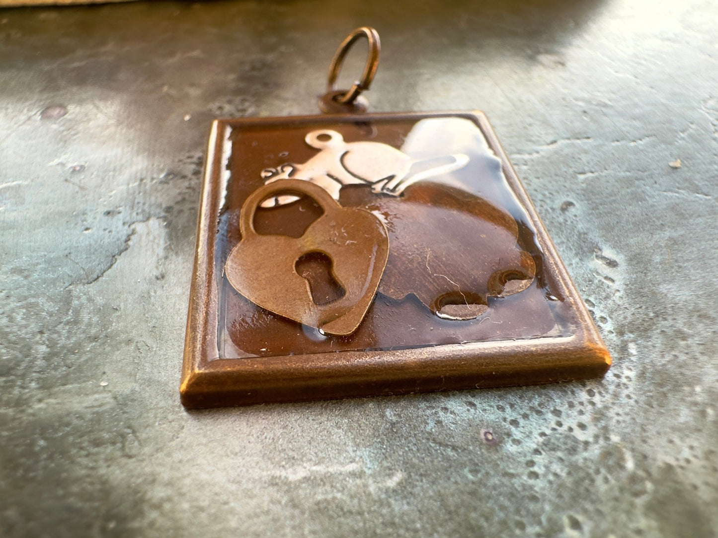 Moe Glow 5 - Handmade by Moe - Collage Pendant - Vintaj Idaho - 01/12/2026 - Vintaj Live Shop ID